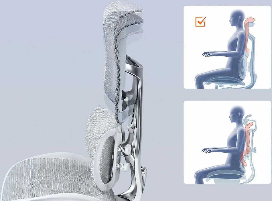 Sihoo Doro S300 -ergonominen toimistotuoli jalkatuella, musta
