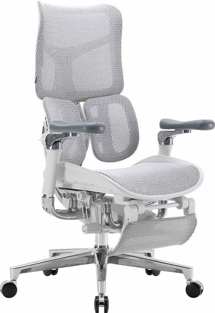 Sihoo Doro S300 -ergonominen toimistotuoli jalkatuella, valkoinen