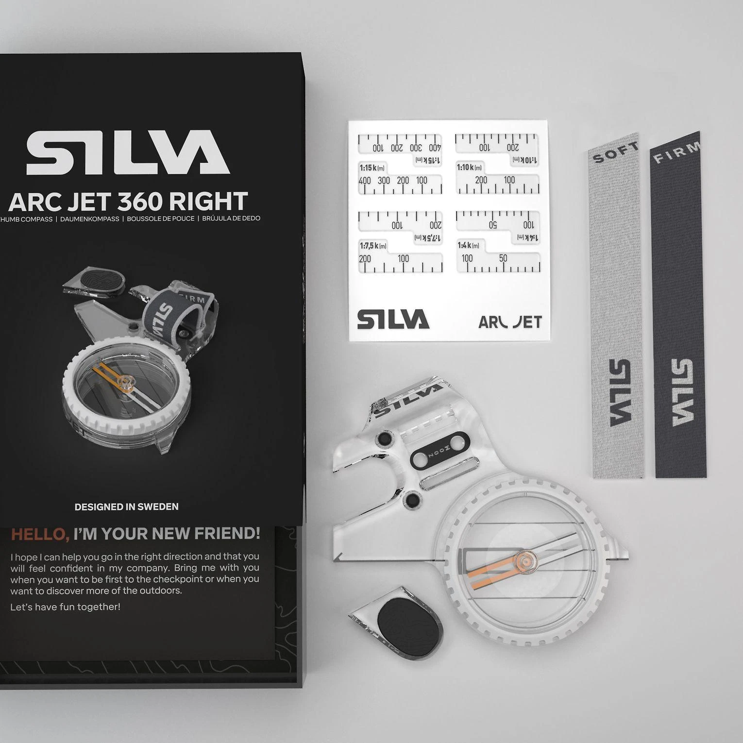 Silva Arc Jet 360 dešinės rankos kompasas