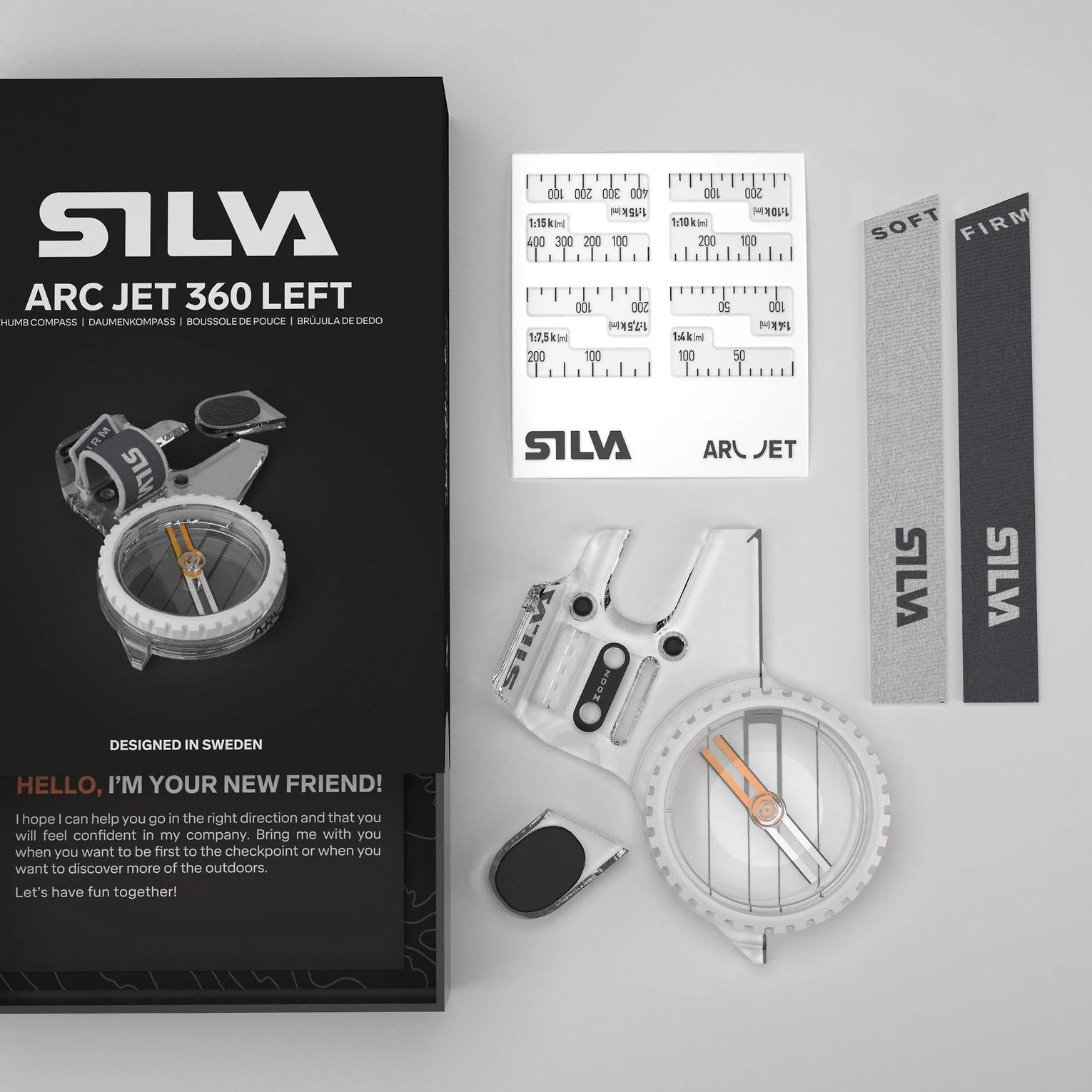 "Silva Arc Jet 360" kairiojo riešo kompasas