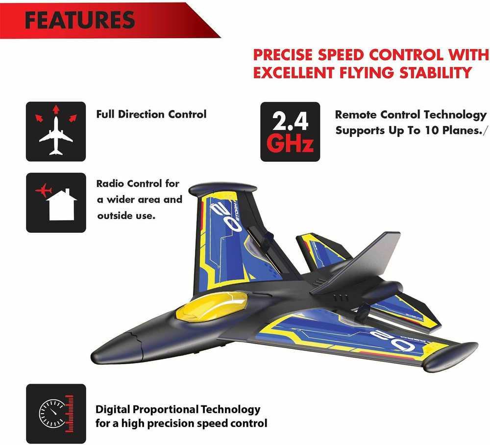 Radijo bangomis valdomas lėktuvas „Sonic Evo“  FLYBOTIC, 31 cm