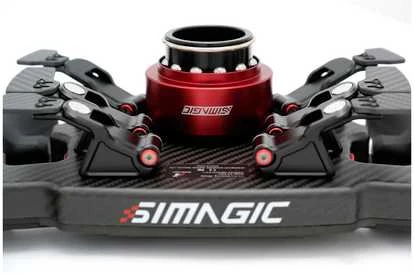 Žaidimų vairas SIMAGIC FX Pro su spalvotu ekranu, pilnai anglies pluošto, su šešiomis mentelėmis, QR50 jungikliu