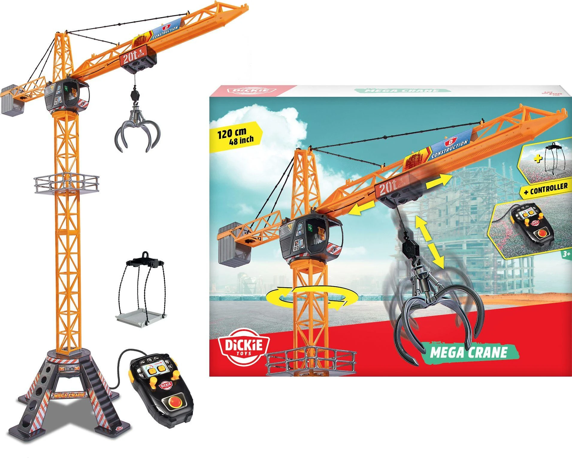 Dickie Mega kranas, 120 cm