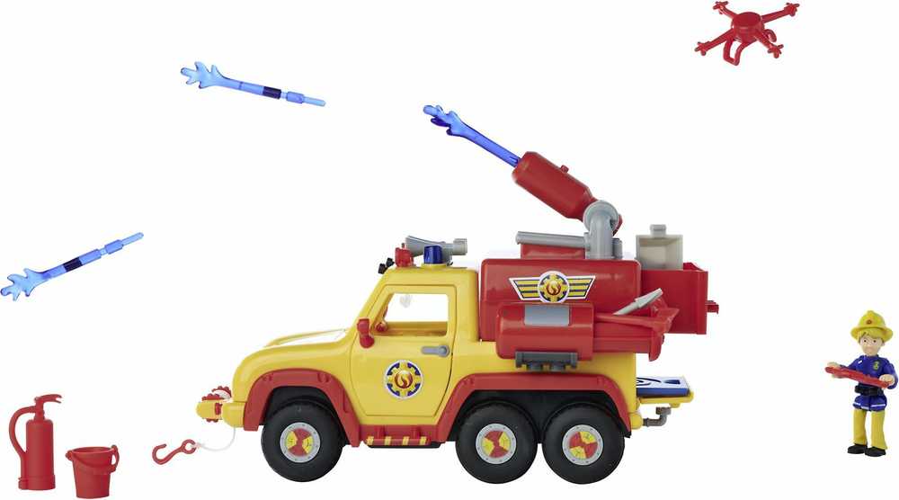 Simba Fireman Sam Fire Engine Venus 2.0 žaislinė transporto priemonė (geltona / oranžinė, su paveikslėliu)