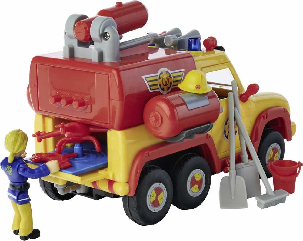 Simba Fireman Sam Fire Engine Venus 2.0 žaislinė transporto priemonė (geltona / oranžinė, su paveikslėliu)