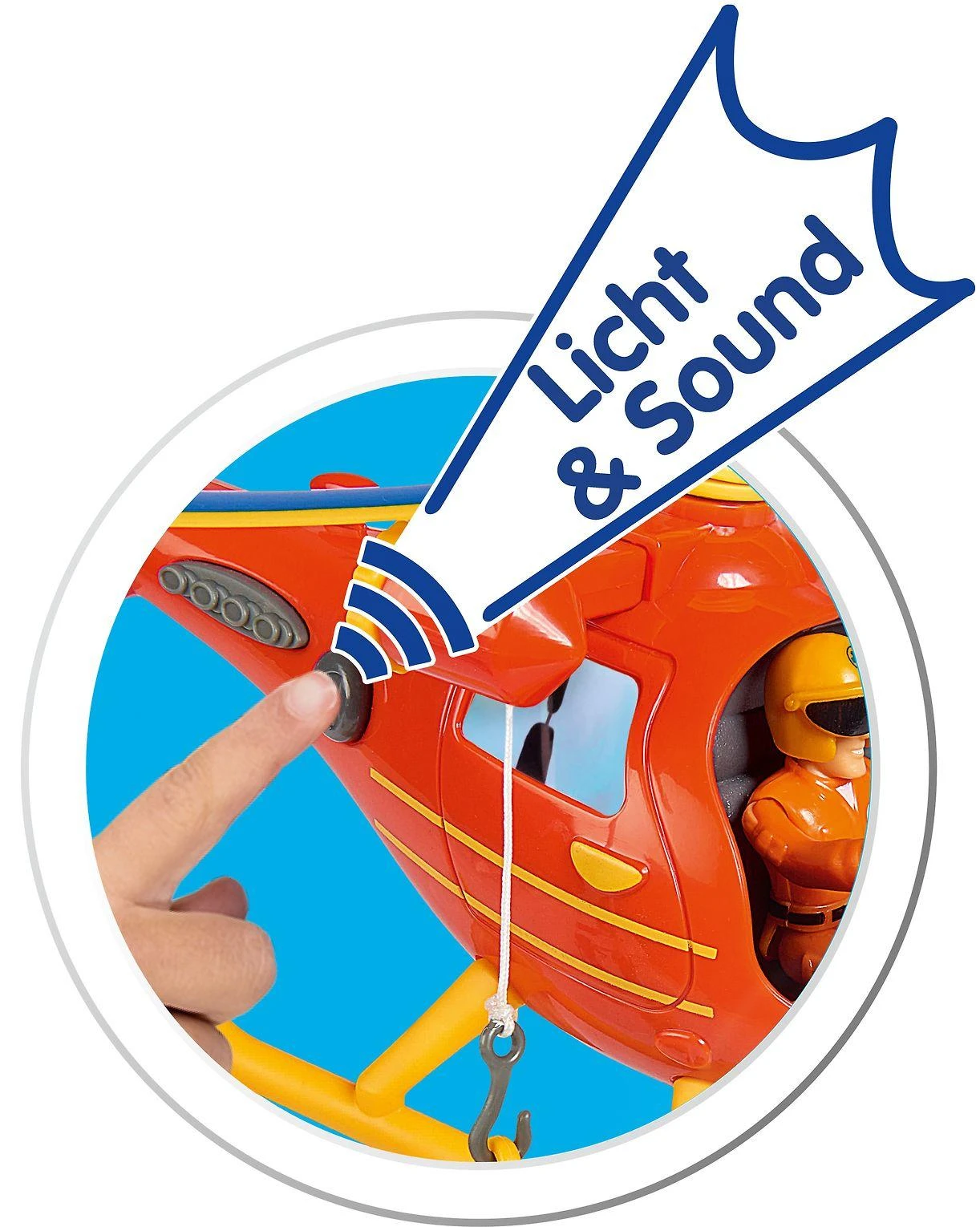 Simba Simba Fireman Sam Sraigtasparnis Wallaby, Žaislų transporto priemonė (oranžinė / geltona, įskaitant paveikslėlį)