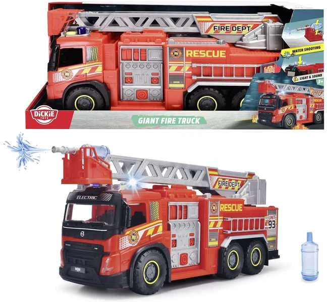 Gelbėjimo automobilis Dickie Volvo Big Raudona Fire Engine, 51 cm