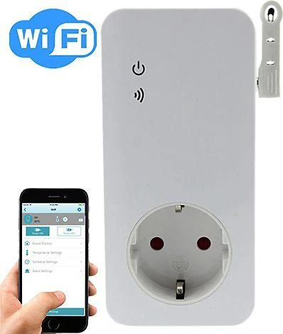 SimPal W230-V2 -WiFi-pistorasia ja lämpötilavahti, 16 A, 3500 W