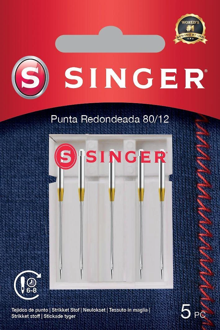 Singer Dainininkas | Rutulinė adata 80/12 5PK megztiems audiniams