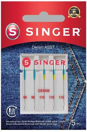 Singer dydžio 90/110 džinsinė adata, 5 vnt