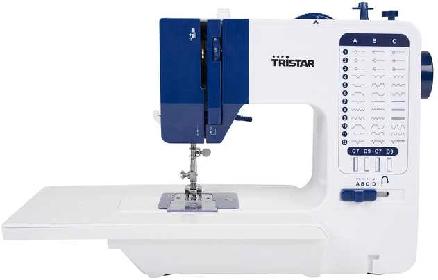 Tristar siuvimo mašina | SM-6005 | Dygsnių skaičius 38 | Kilpų skaičius 1 | Baltas/Mėlyna