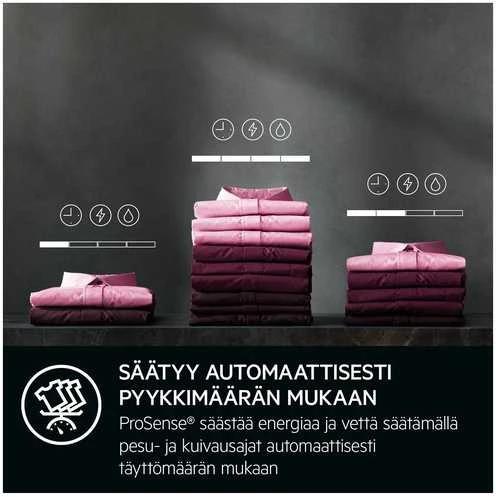 Skalbimo mašina AEG 7000 ProSteam Autodose kuivaava pyykinpesukone (LWR734E16Q)