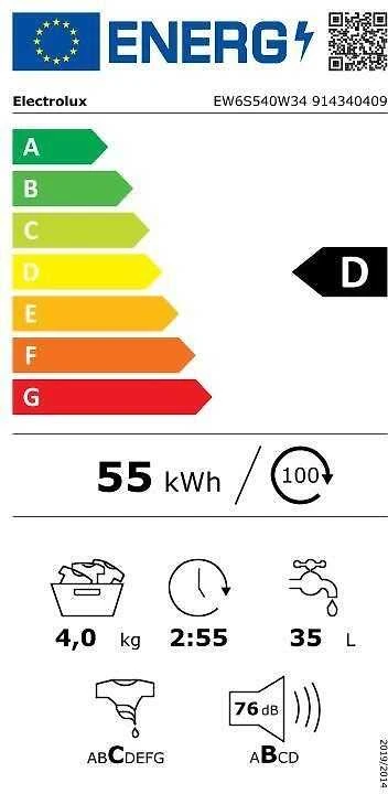Electrolux EW6S540W34 „PerfectCare 600 Slim“ skalbimo mašina