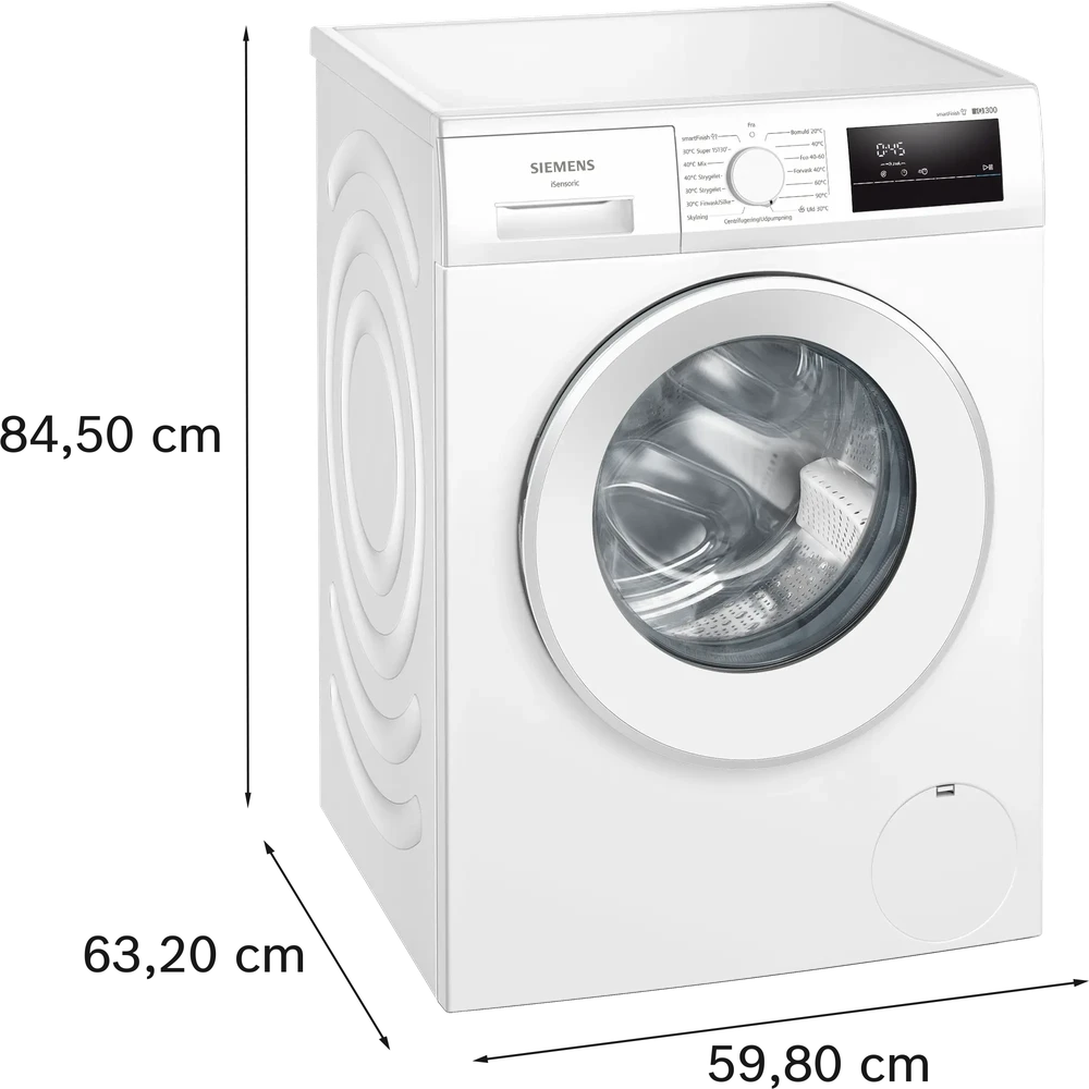 Skalbimo mašina Siemens WM12N08LDN, baltos spalvos