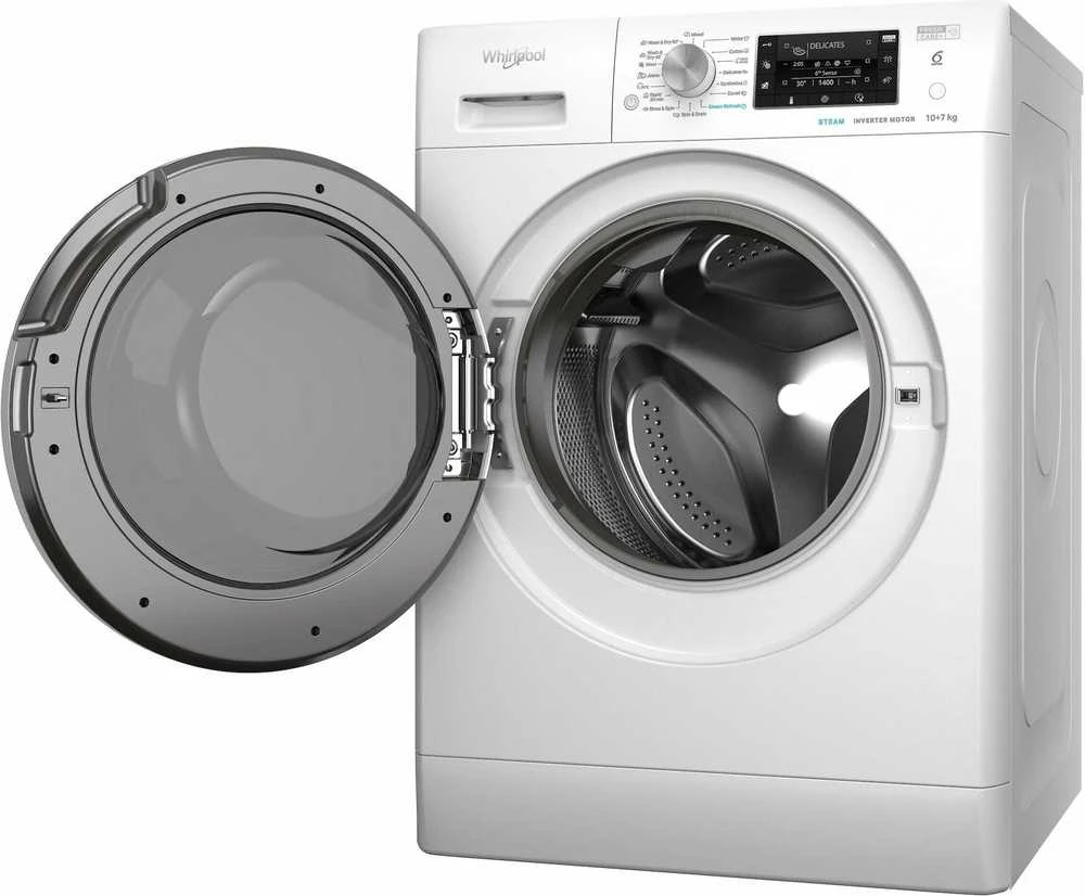 Skalbimo mašina Whirlpool laisvai pastatoma skalbyklė-džiovyklė: 10,0kg - FFWDD 1076258 SV EE