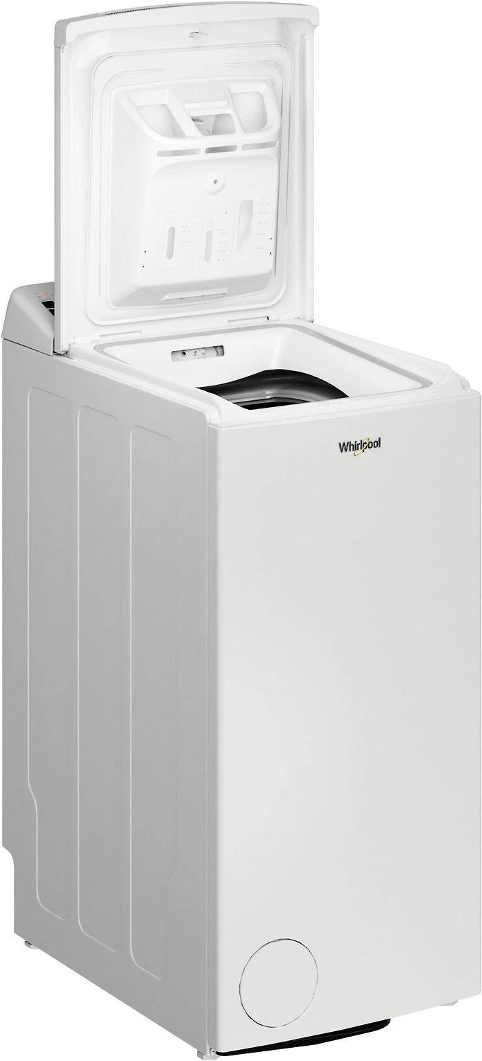 Whirlpool | Skalbimo mašina | TDLRBX 6252BS EU | Energy efficiency class B | Top loading | Skalbimo talpa 6kg | 1200 RPM | Gylis 60 cm | Plotis 40 cm | Ekranas | LED | Direct drive | Baltas