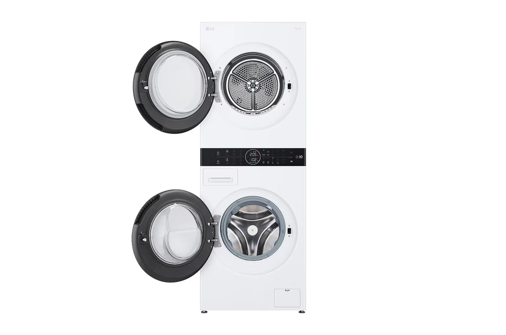 Skalbimo mašina Skalbyklė–džiovyklė LG WashTower™ WT1210WWF, 12/10 kg, 1400 aps./min, Steam™, TurboWash™360, ThinQ™ Wi-Fi