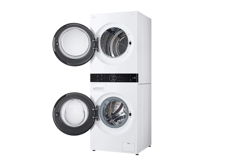 Skalbimo mašina Skalbyklė–džiovyklė LG WashTower™ WT1210WWF, 12/10 kg, 1400 aps./min, Steam™, TurboWash™360, ThinQ™ Wi-Fi