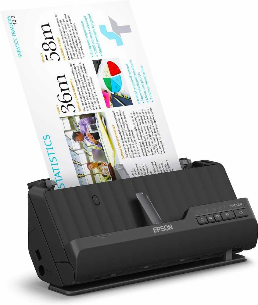 Skeneris Epson | Kompaktiškas Wi-Fi skaitytuvas | ES-C320W | Lakštinis | Bevielis