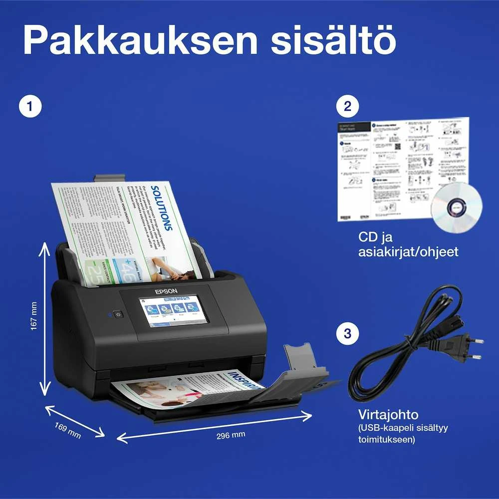 Skeneris Epson | Dokumentų skaitytuvas | Darbo jėga ES-580W | Spalva | Bevielis