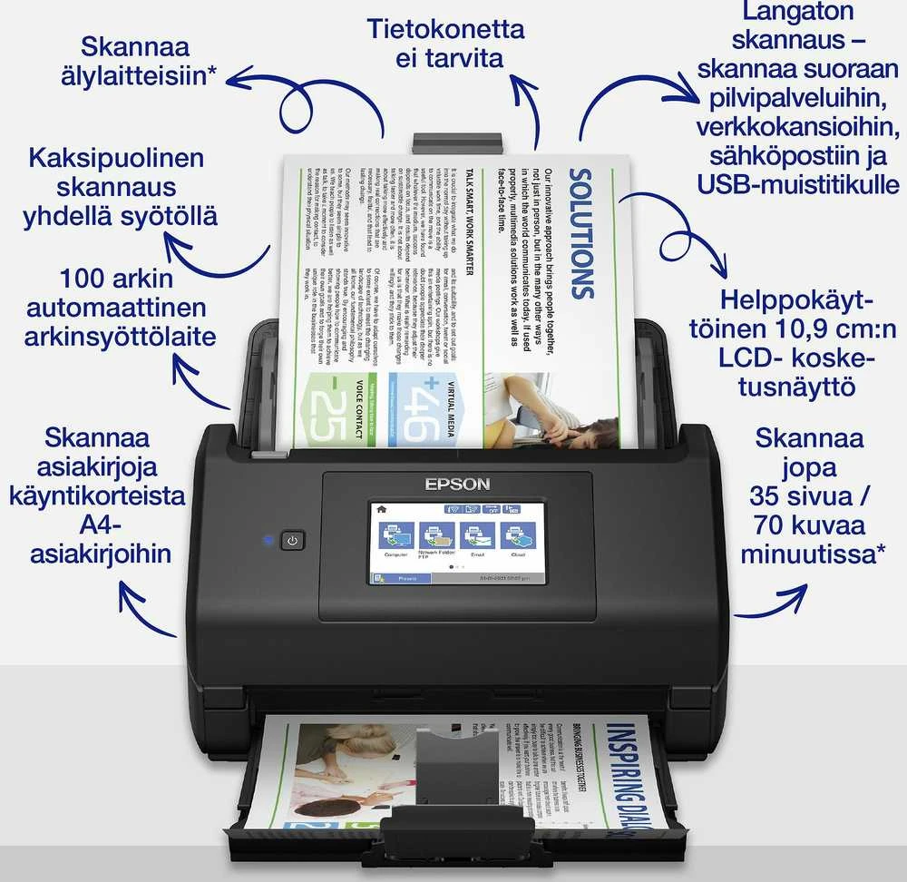 Skeneris Epson | Dokumentų skaitytuvas | Darbo jėga ES-580W | Spalva | Bevielis