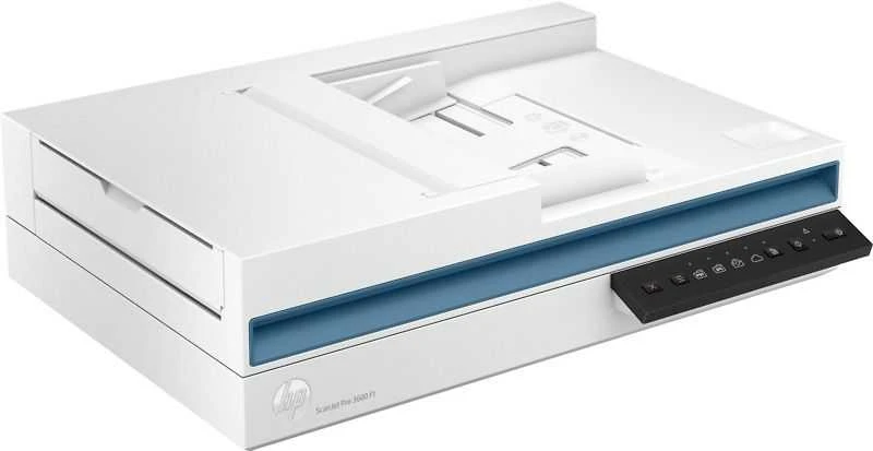 Skeneris Hewlett Packard (HP) „HP ScanJet Pro 3600 f1“ skaitytuvas – A4 spalvotas 600 dpi, plokščias nuskaitymas, automatinis dokumentų tiektuvas, automatinis dvipusis, OCR / nuskaitymas į tekstą, 30 ppm, 4000 puslapių per dieną