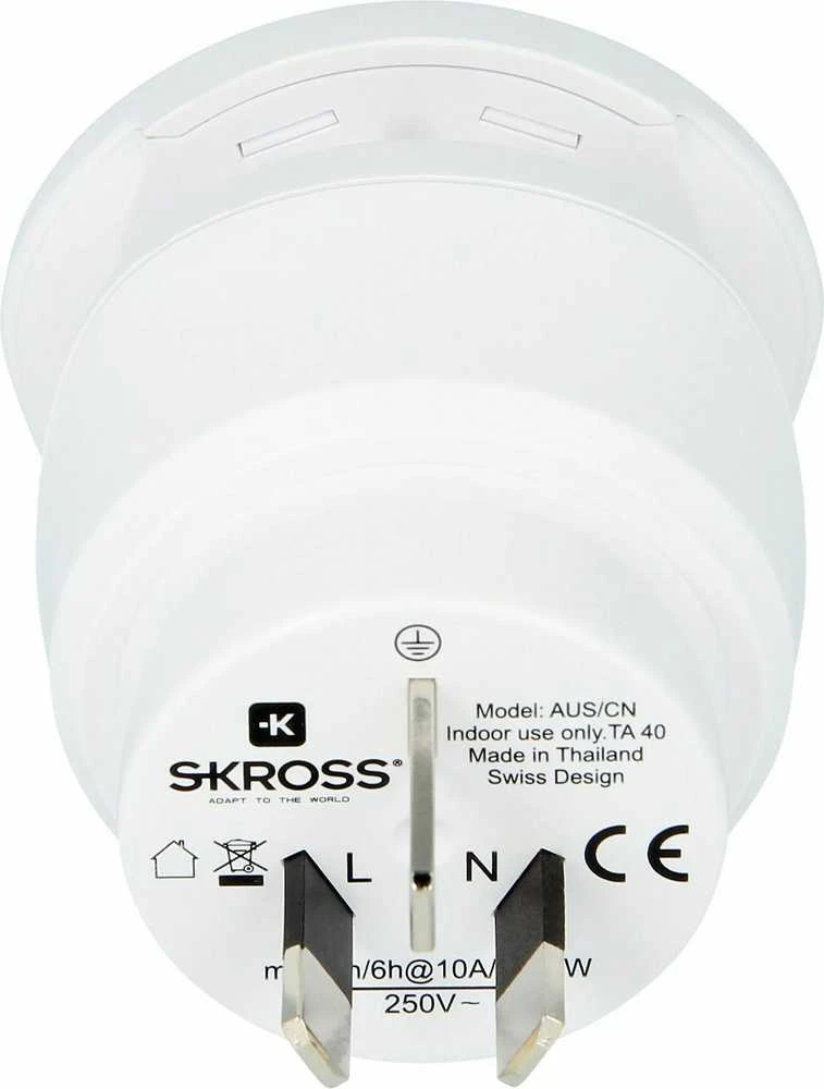 SKROSS Combo Country Adapteris World Australia/China (10A) kelioninis adapteris 1500210-E
