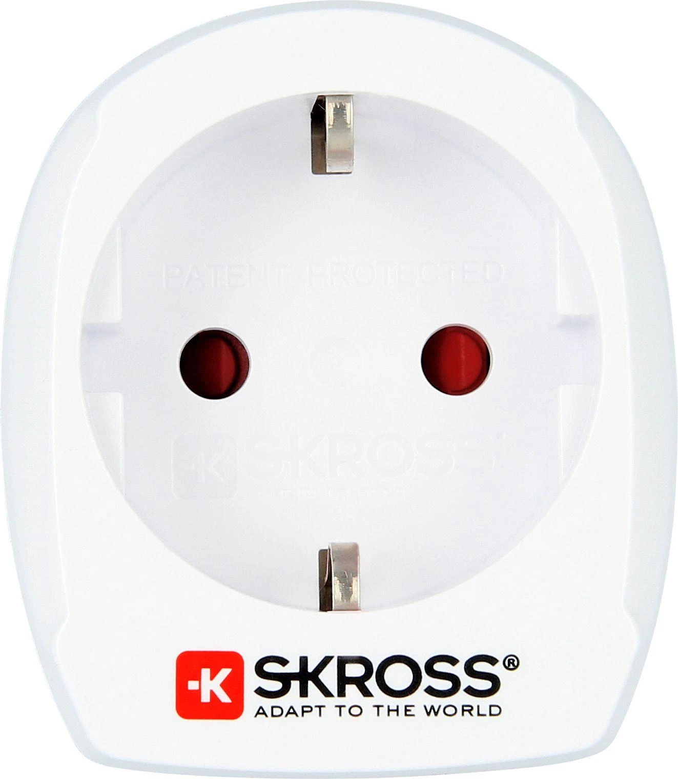 Skross Combo adapteris, žiūrint iš priekio