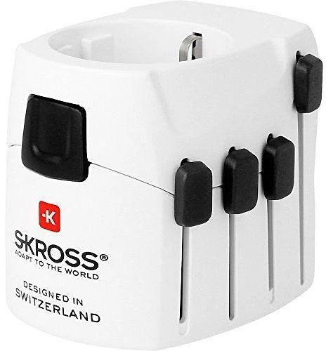Kelioninis tinklo adapteris 230V 7A PRO kištukai AU/CN/UK/US/IT - lizdas EU SKROSS