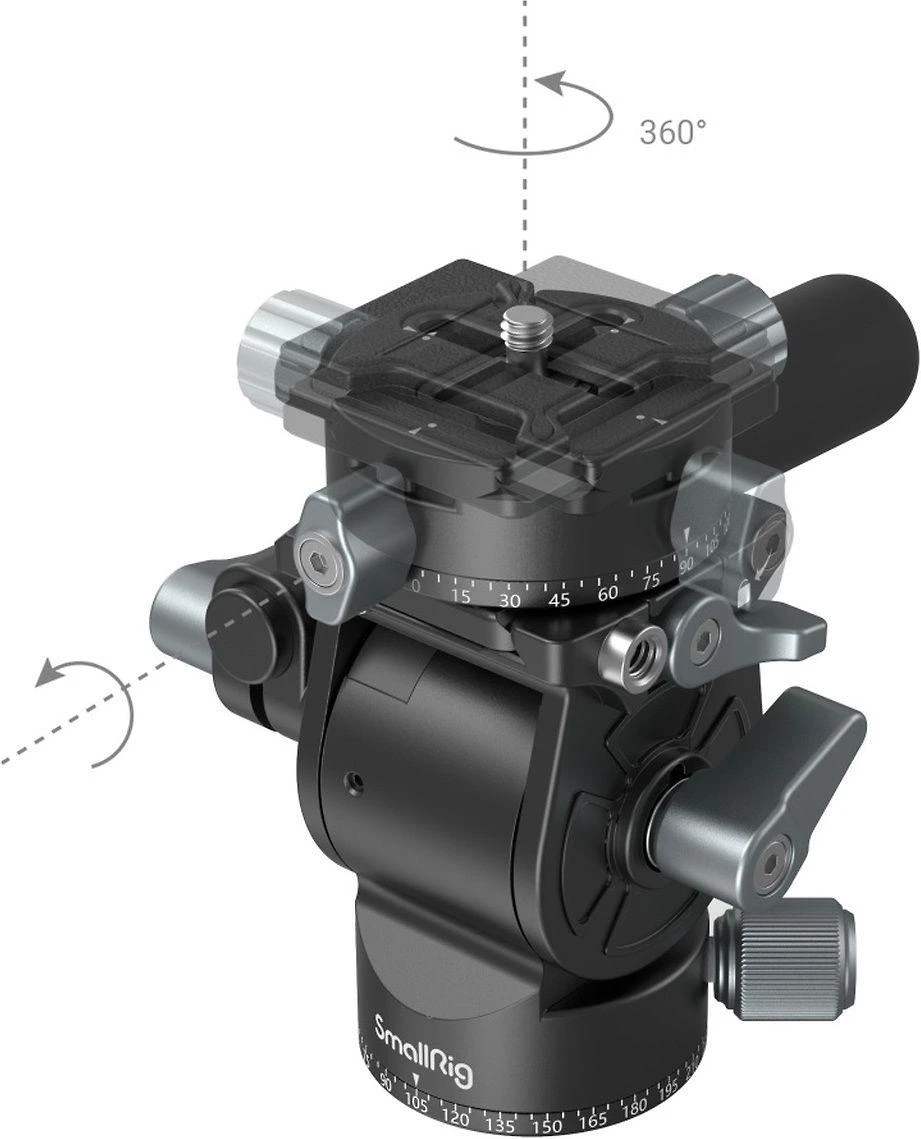 SmallRig 3457 Lightweight Fluid Video Head -videopää