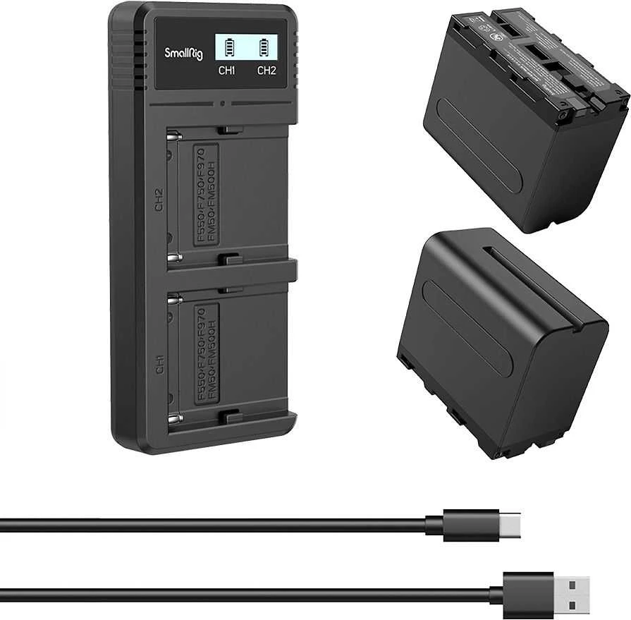 SmallRig NP-F970 baterijos ir įkroviklio rinkinys (3823)