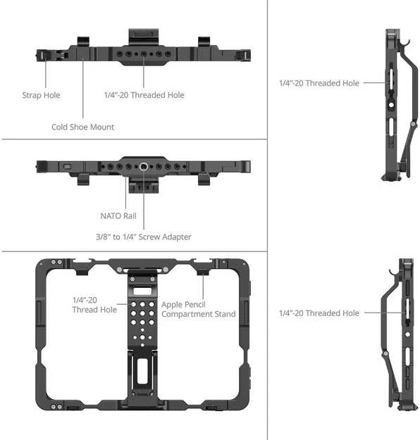 „SmallRig 5058“ dėklas „iPad mini“