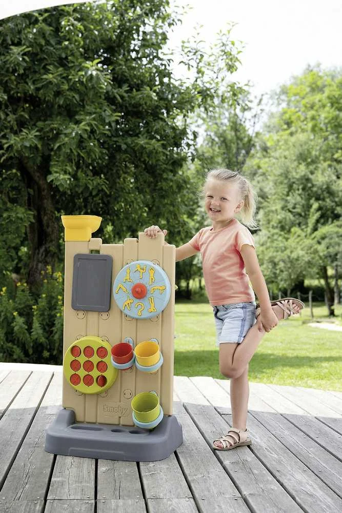 Smoby dvigubos rūšies veiklos siena - Montessori manipuliacija