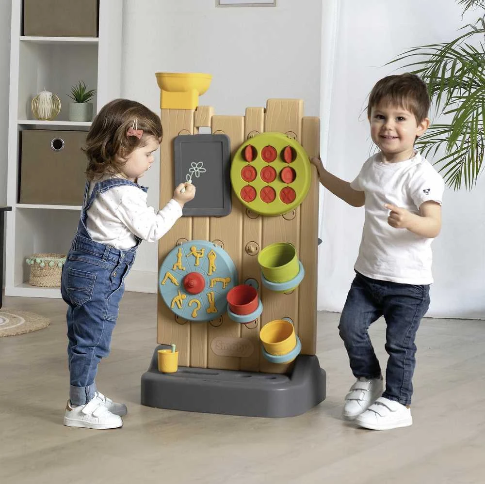 Smoby dvigubos rūšies veiklos siena - Montessori manipuliacija