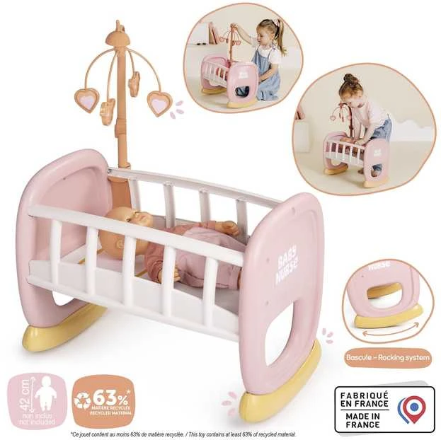 Smoby Baby Nurse lopšys su karusele