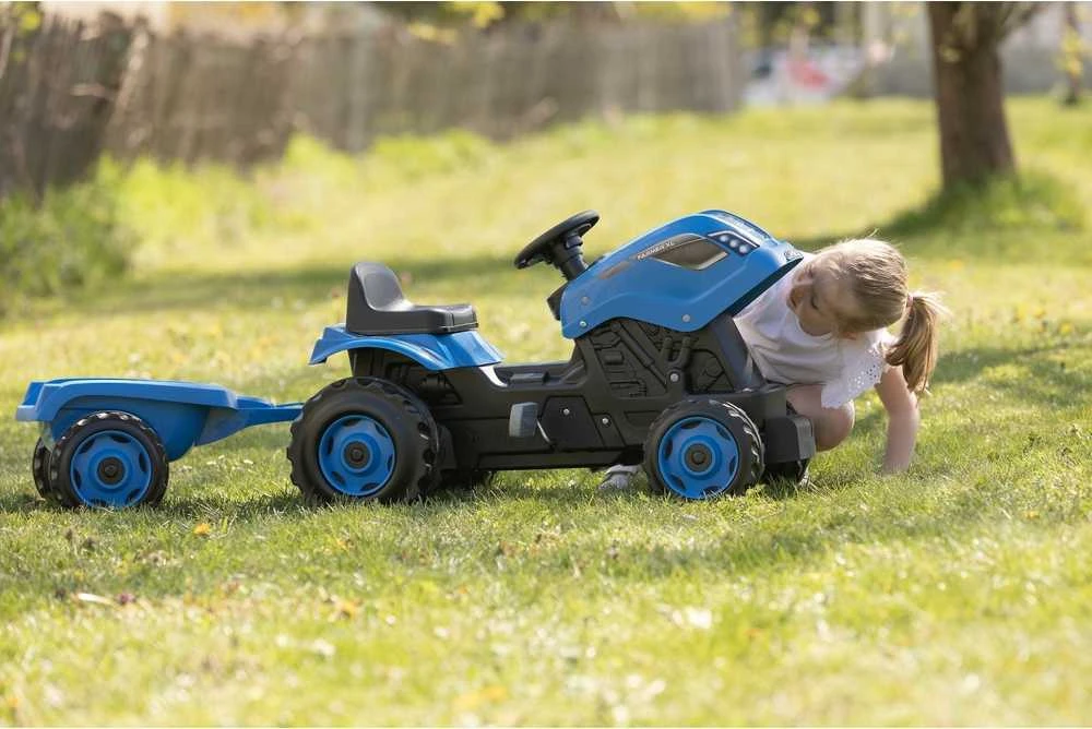 „Smoby XL Mėlyna Traktor for Pedal“ su priekaba