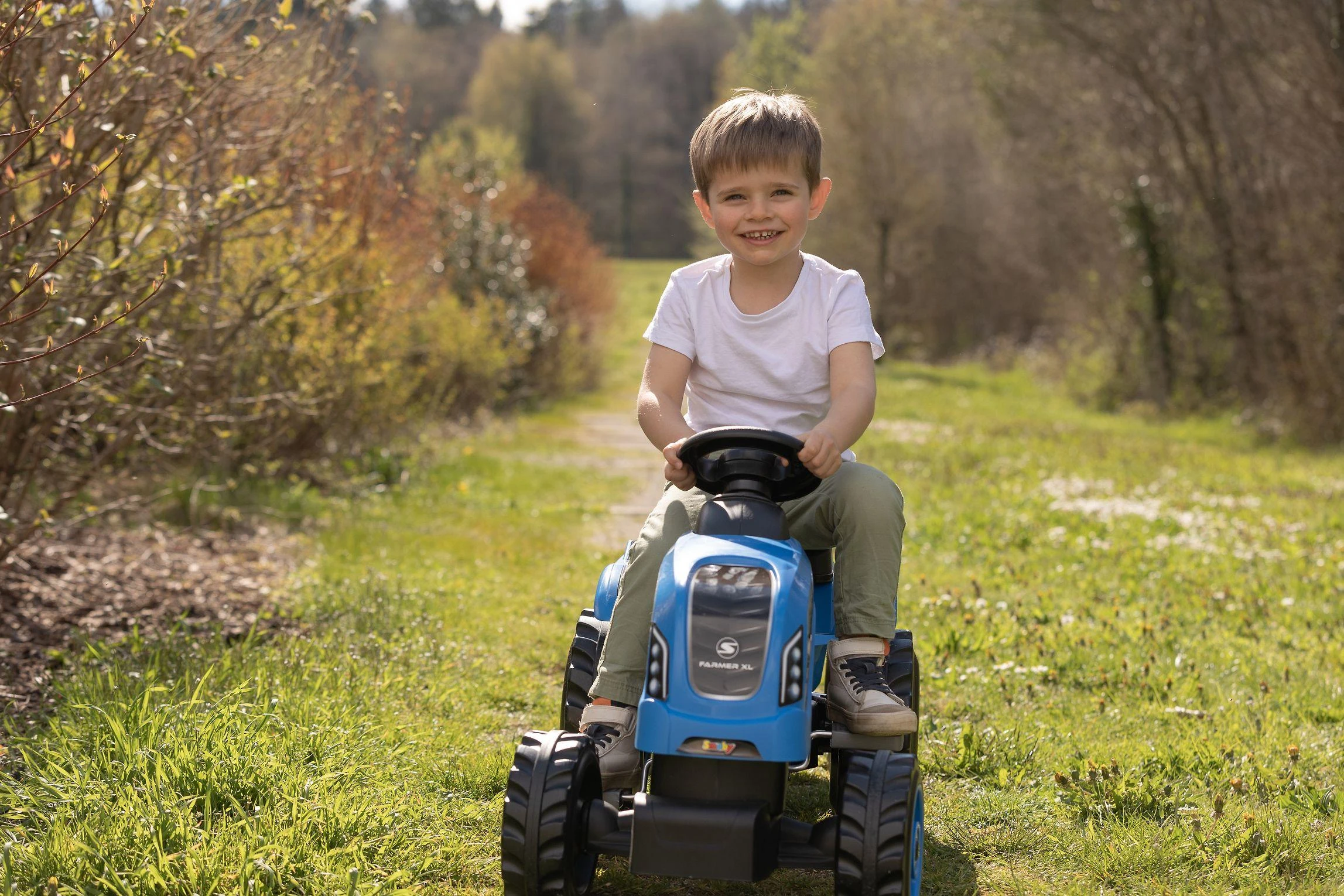 „Smoby XL Mėlyna Traktor for Pedal“ su priekaba