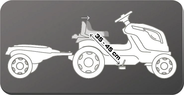 „Smoby XL Mėlyna Traktor for Pedal“ su priekaba