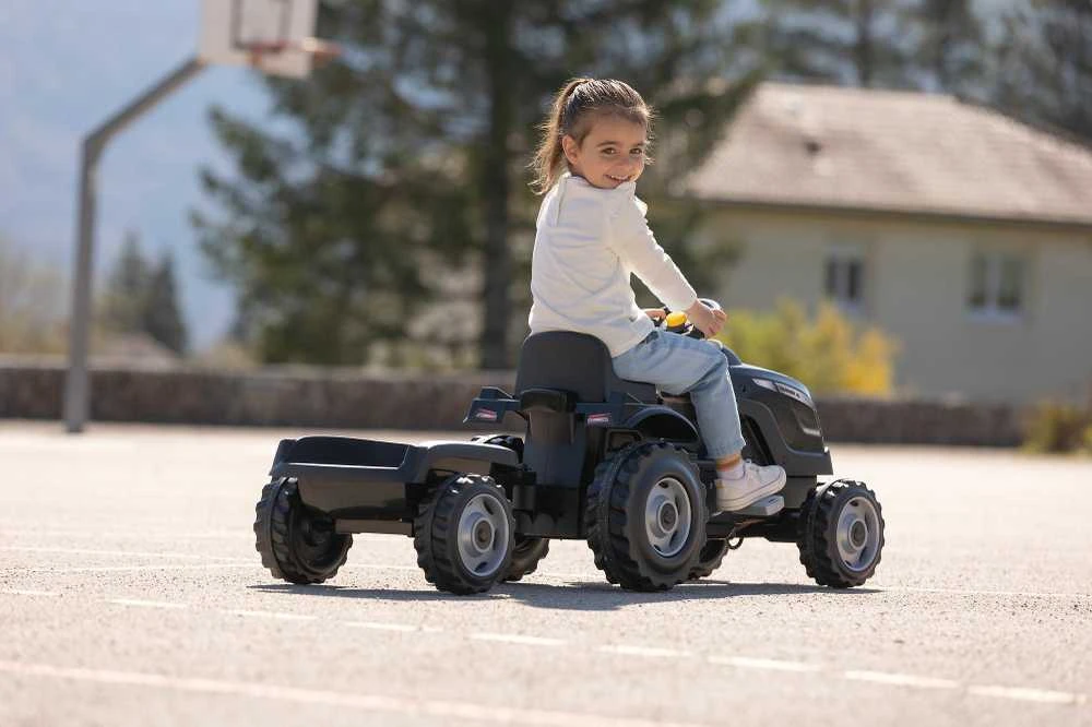 „Smoby Tractor XL Juodas for Pedal“ su priekaba