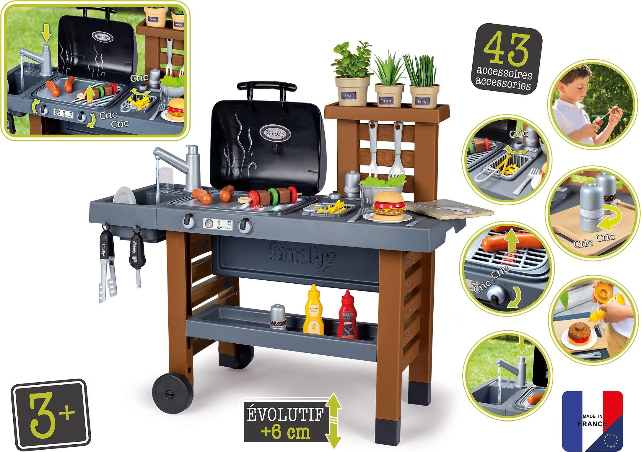 „Smoby Garden Kitchen Grilis 43“ aksesuarai