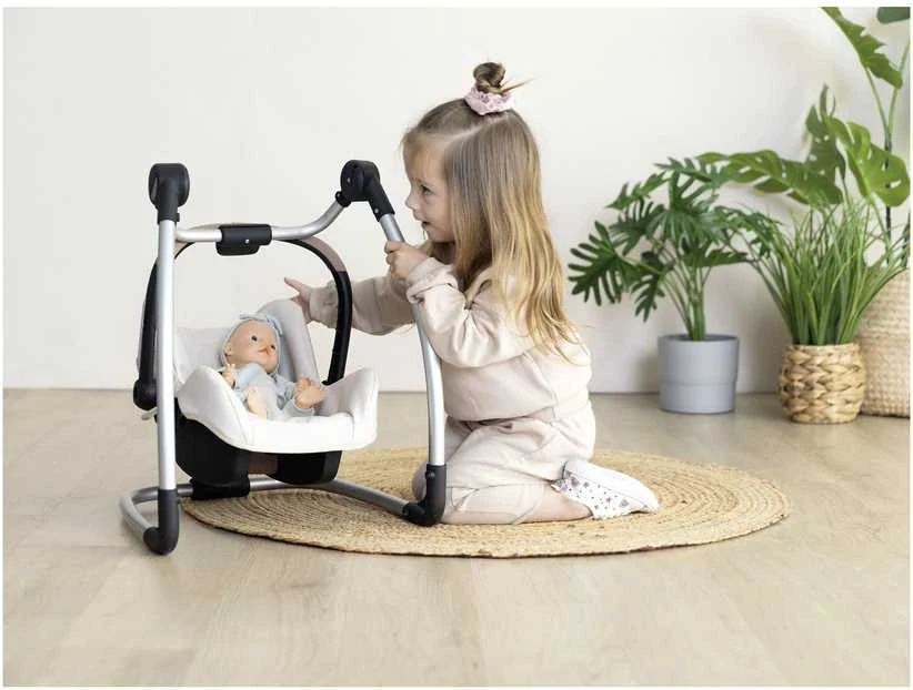 Trijų funkcijų smėlio spalvos lėlių kėdutė 3in1 Smoby