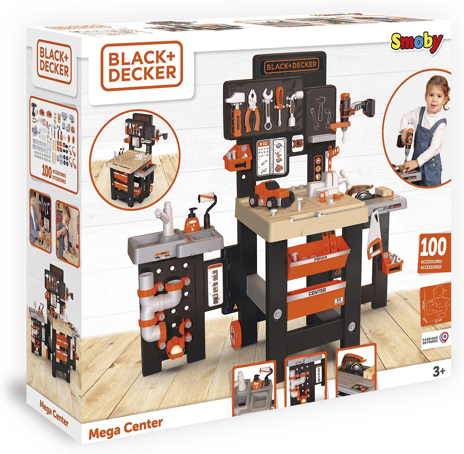 Black & Decker Smoby Profesinis žaidimų dirbtuvėlių rinkinys su įrankiais ir pjūklu