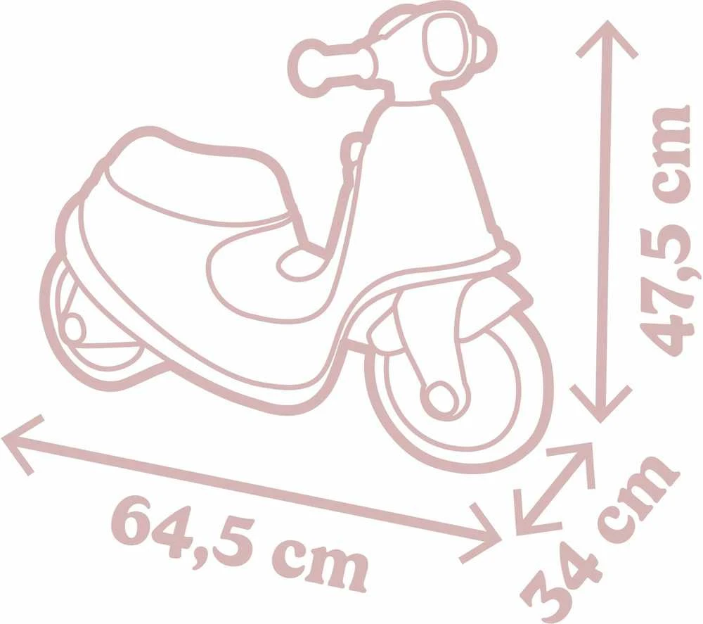 Smoby jojimo motoroleris rožinis pūlus