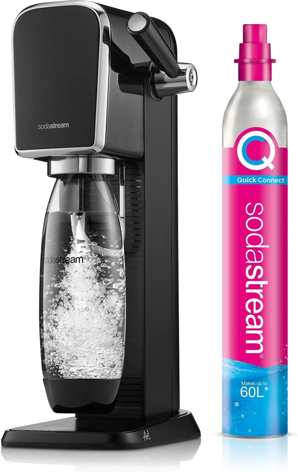 Gazuotų gėrimų gaminimo aparatas SodaStream Art, Juodas