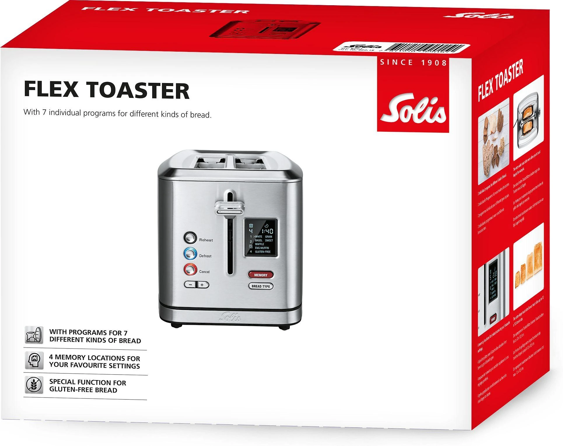 Skrudintuvas Solis Solis Flex-Toaster 8004 su bandelių šildytuvu