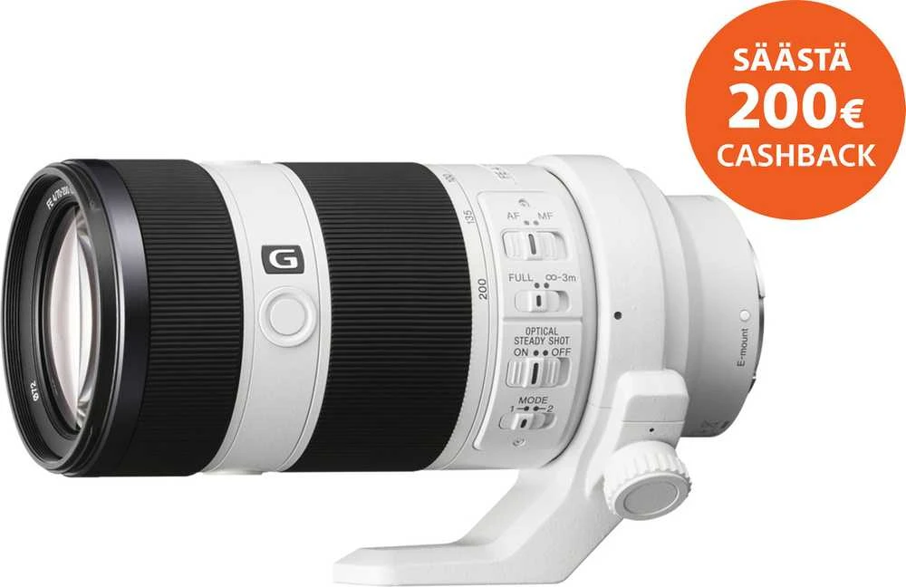 Sony SEL70200G fotoaparato objektyvas