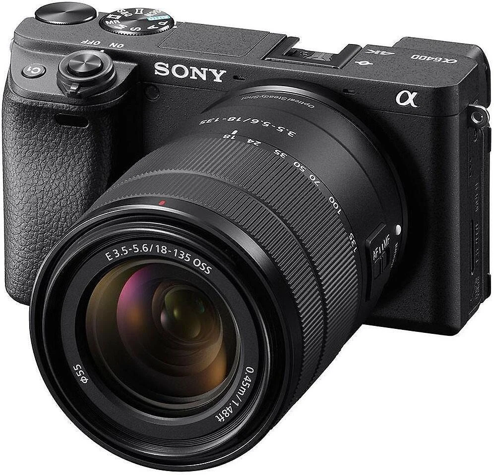 Sony α 6400 + SEL18135 MILC 24,2 MP CMOS 6000 x 4000 pikseliai Juoda