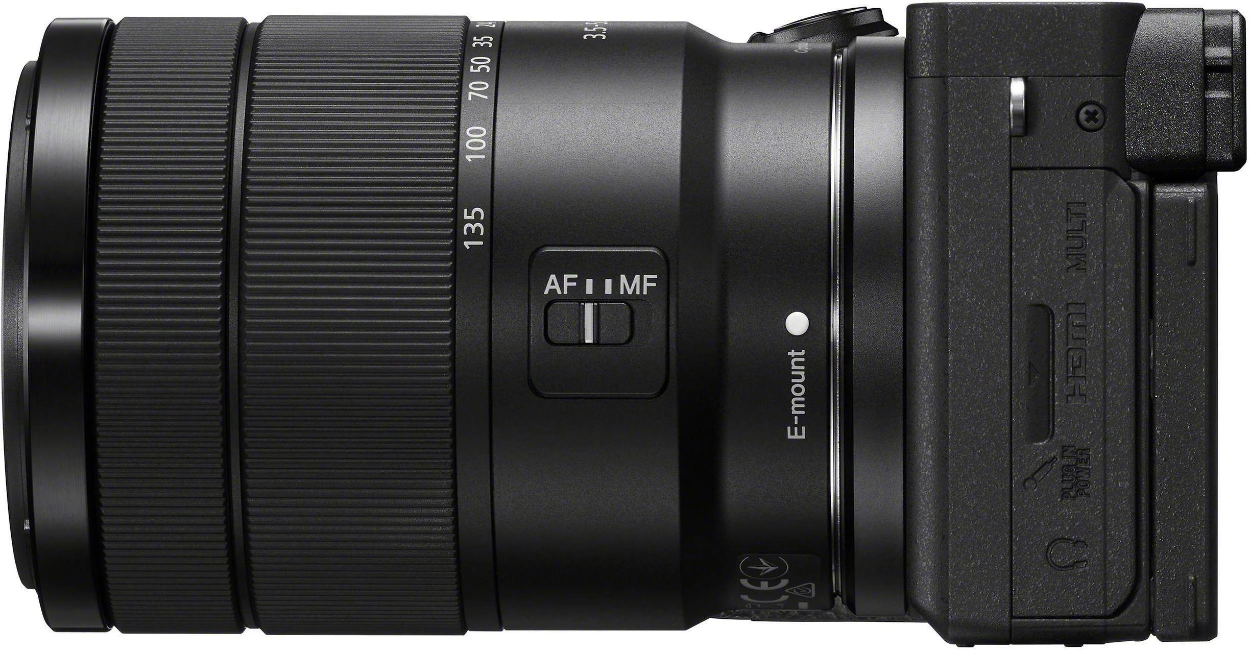 Objektyvas Sony α ILCE6600MB + 18-135mm SLR fotoaparato komplektas 24,2 MP CMOS 6000 x 4000 pikseliai Juoda