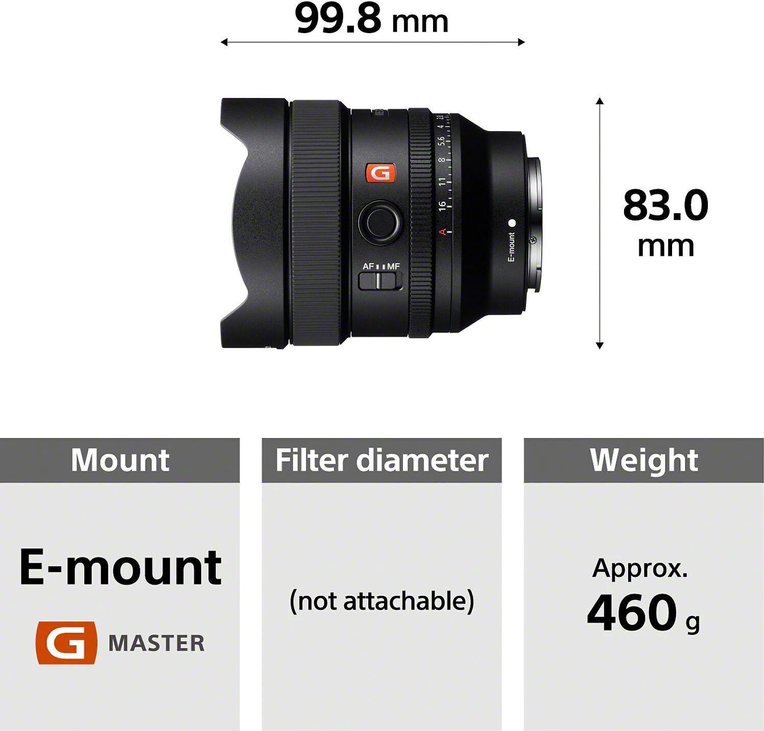 Objektyvas Sony FE 14mm F1.8 GM (Juodas) | (SEL14F18GM)