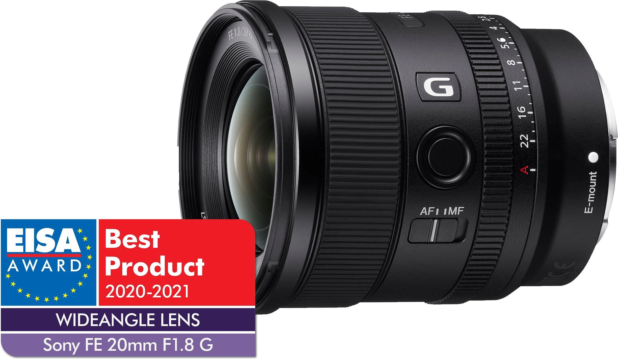 Sony FE 20 mm F1.8 G MILC „Ultra“ platus objektyvas Juoda